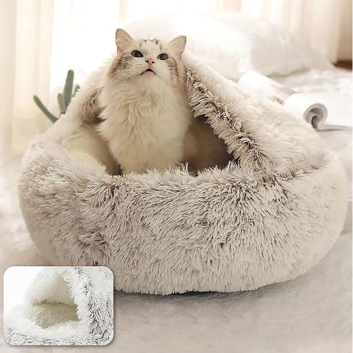 Zachte pluche dieren bed rond