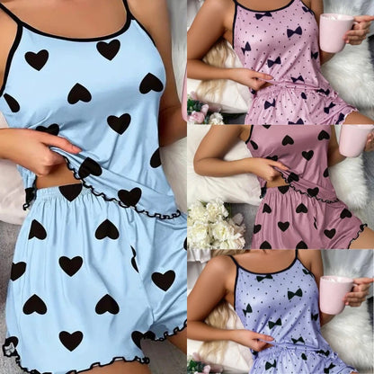 Schattige pyjama set met hartjes
